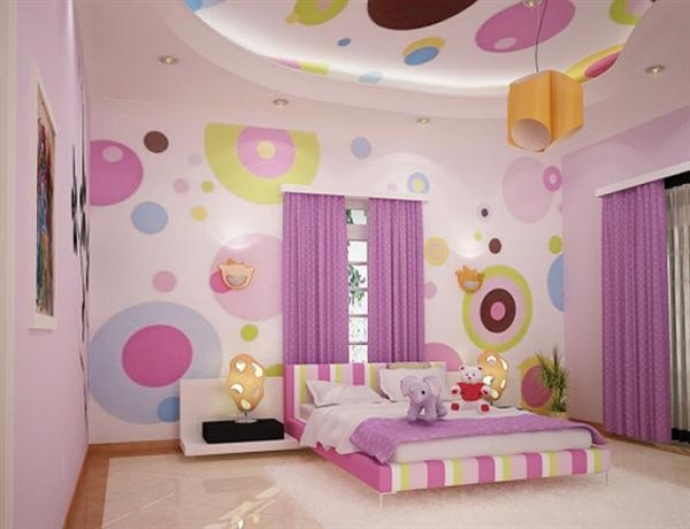 bedroom-casual-purple-pink-girl-bedroom-decoration-using-colorful-polka-dot-bedroom-painting-ideas-including-pink-stripe-girl-bed-frame-and-light-purple-girl-room-curtain-cool-picture-of.jpg